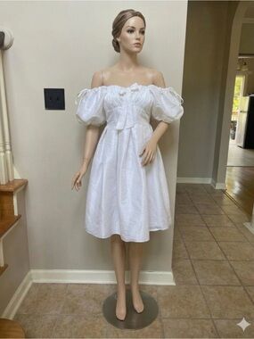 Charming Off-Shoulder White Kids Dress